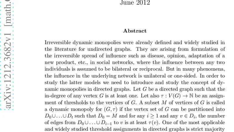 Dynamic monopolies in directed graphs: the spread of unilateral   influence in social networks