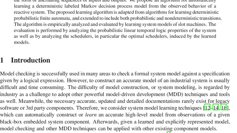 Learning Markov Decision Processes for Model Checking