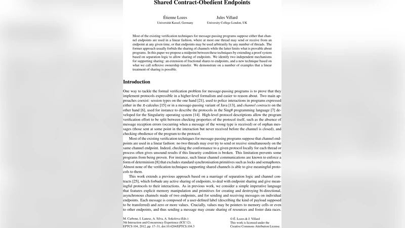 Shared Contract-Obedient Endpoints