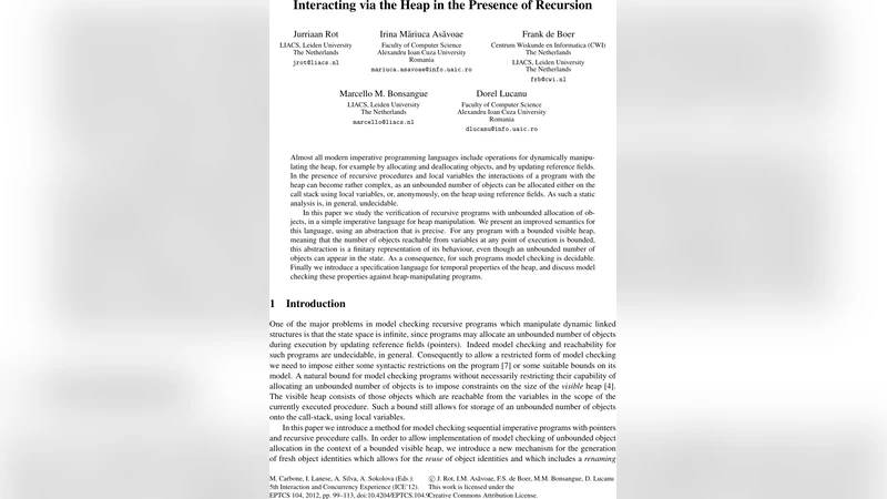 Interacting via the Heap in the Presence of Recursion