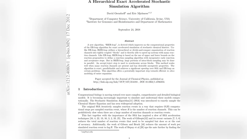 A Hierarchical Exact Accelerated Stochastic Simulation Algorithm