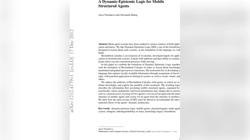 A Dynamic-Epistemic Logic for Mobile Structured Agents
