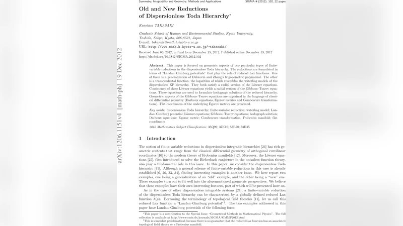 Old and New Reductions of Dispersionless Toda Hierarchy