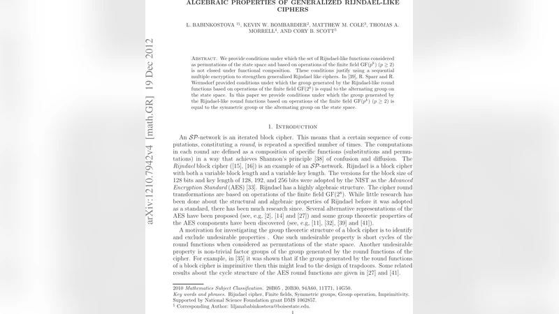 Algebraic properties of generalized Rijndael-like ciphers