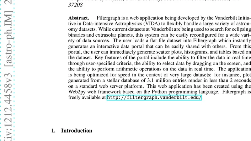 Filtergraph: A Flexible Web Application for Instant Data Visualization   of Astronomy Datasets