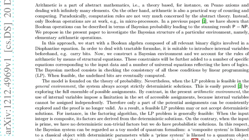 Polynomial time factoring algorithm using Bayesian arithmetic