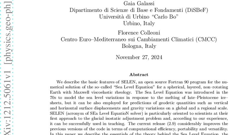 Modeling sea level changes and geodetic variations by glacial isostasy:   the improved SELEN code