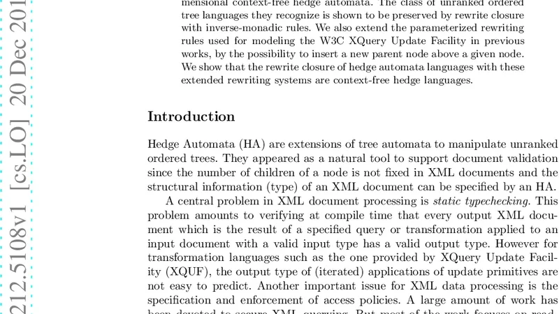 Rewrite Closure and CF Hedge Automata