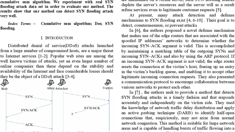 Cumulative Sum Algorithm for Detecting SYN Flooding Attacks
