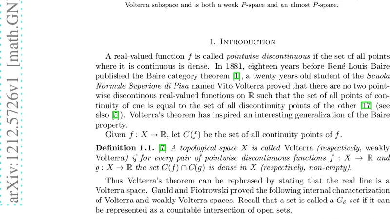 P-spaces and the Volterra property
