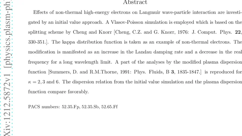 Effects of kappa distribution function on Landau damping in   electrostatic Vlasov simulation