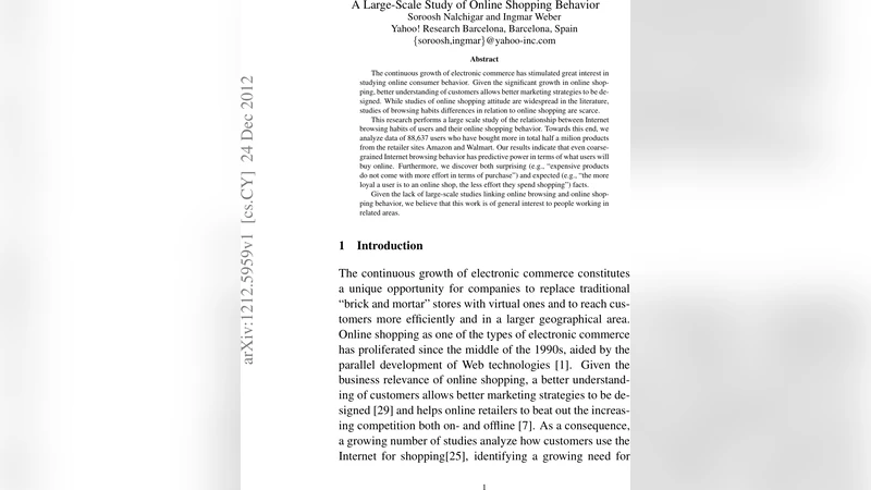 A Large-Scale Study of Online Shopping Behavior