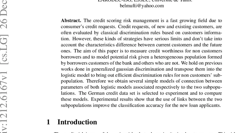 Transfer Learning Using Logistic Regression in Credit Scoring