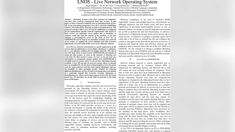 LNOS - Live Network Operating System