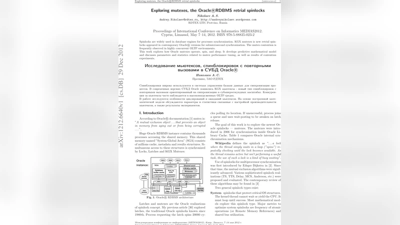 Exploring mutexes, the Oracle RDBMS retrial spinlocks