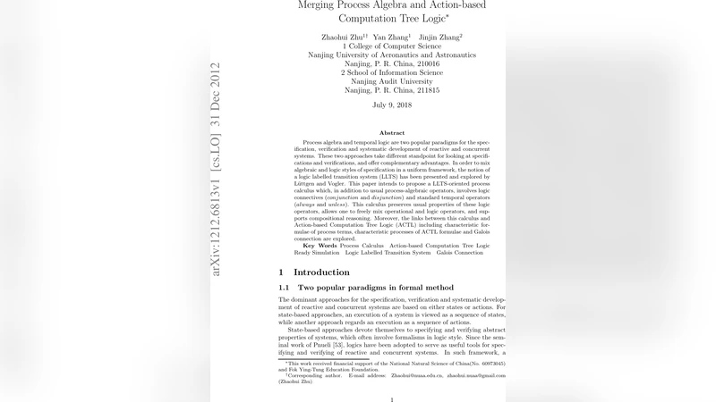 Merging Process Algebra and Action-based Computation Tree Logic