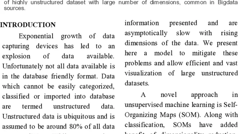 Reconstructing Self Organizing Maps as Spider Graphs for better visual   interpretation of large unstructured datasets