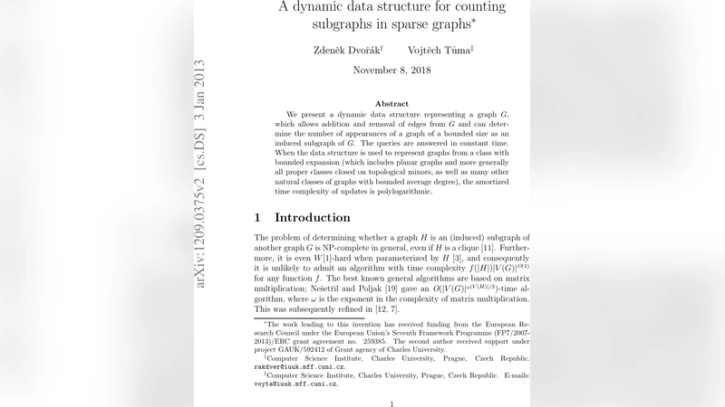 A dynamic data structure for counting subgraphs in sparse graphs