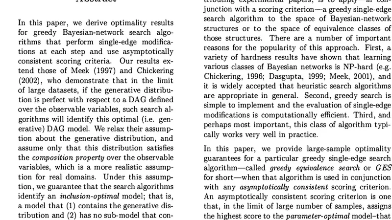 Finding Optimal Bayesian Networks