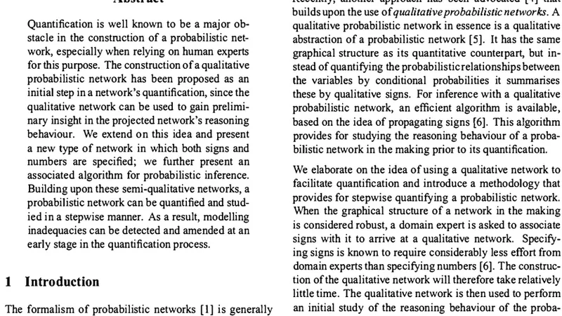 From Qualitative to Quantitative Probabilistic Networks