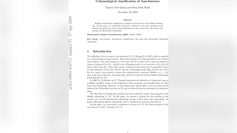 Cohomological classification of Ann-functors
