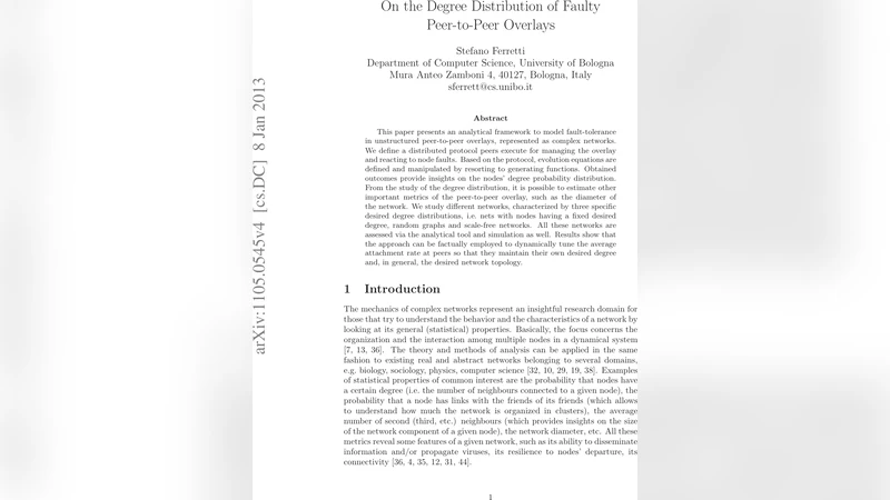 On the Degree Distribution of Faulty Peer-to-Peer Overlays