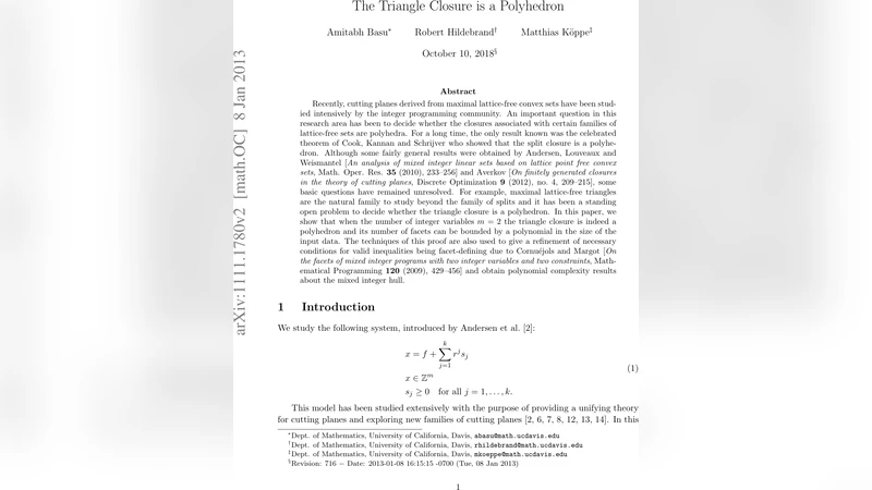 The Triangle Closure is a Polyhedron