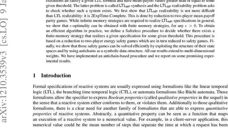 Synthesis from LTL Specifications with Mean-Payoff Objectives