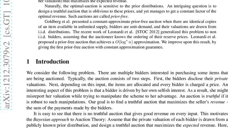 Constant-Competitive Prior-Free Auction with Ordered Bidders