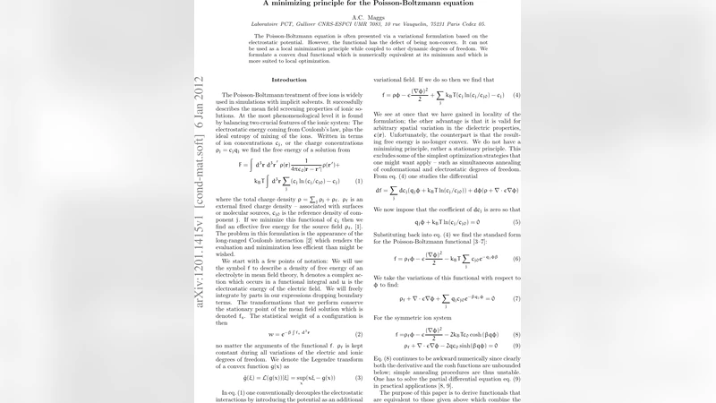 A minimizing principle for the Poisson-Boltzmann equation
