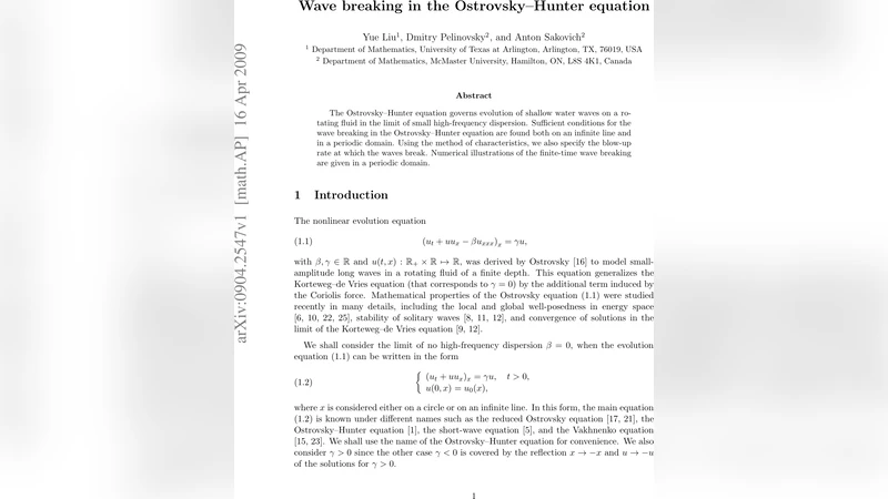 Wave breaking in the Ostrovsky--Hunter equation