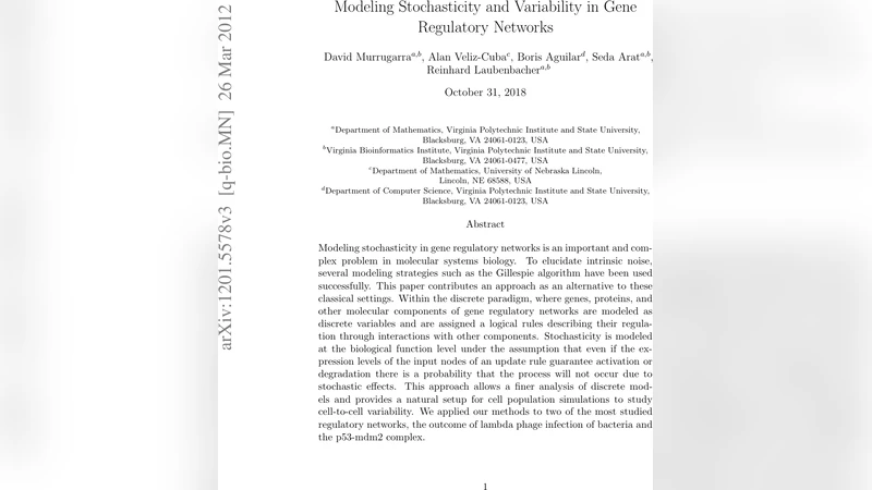 Modeling Stochasticity and Variability in Gene Regulatory Networks