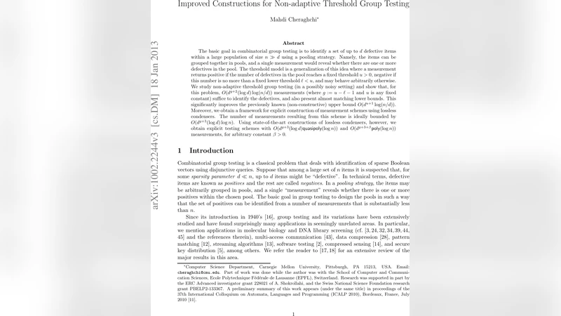 Improved Constructions for Non-adaptive Threshold Group Testing