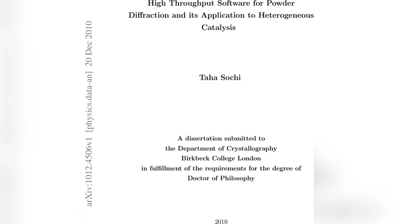 High Throughput Software for Powder Diffraction and its Application to   Heterogeneous Catalysis