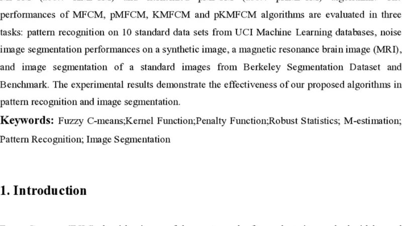 Penalty Constraints and Kernelization of M-Estimation Based Fuzzy   C-Means