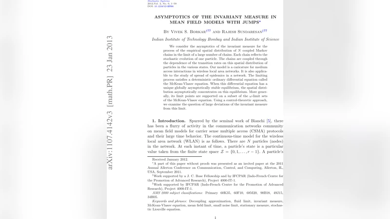 Asymptotics of the Invariant Measure in Mean Field Models with Jumps