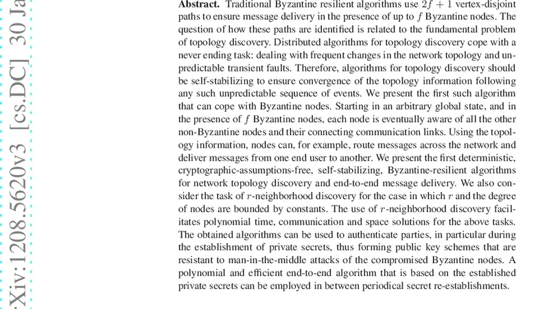 Self-Stabilizing Byzantine Resilient Topology Discovery and Message   Delivery