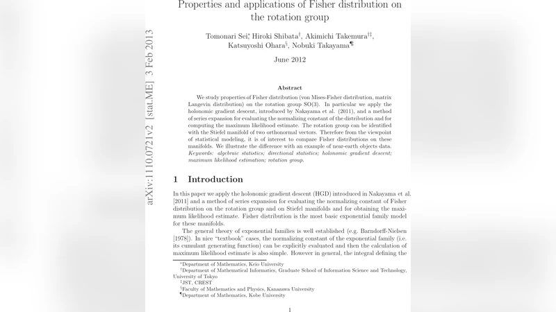 Properties and applications of Fisher distribution on the rotation group