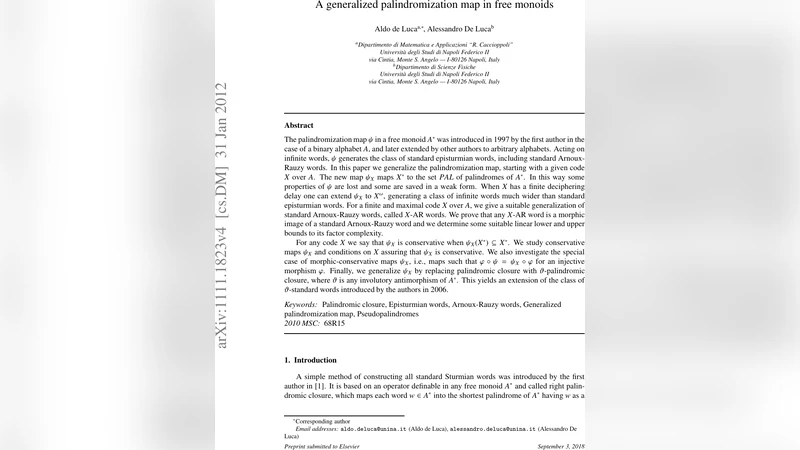 A generalized palindromization map in free monoids