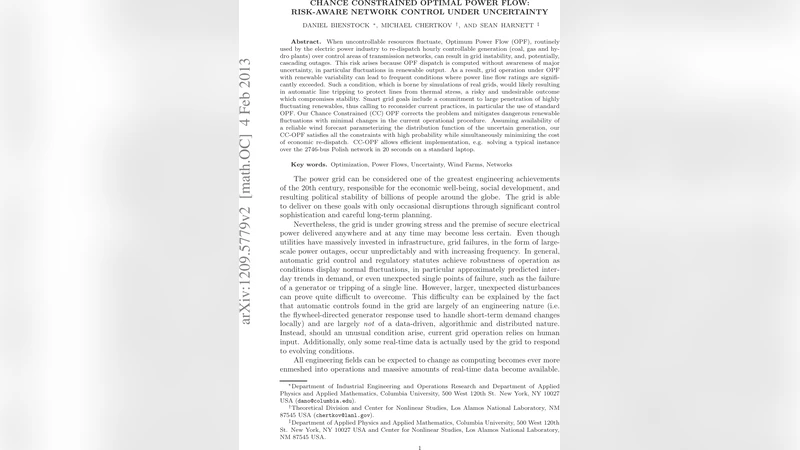 Chance Constrained Optimal Power Flow: Risk-Aware Network Control under   Uncertainty