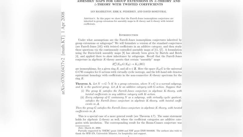 Assembly Maps for Group Extensions in $K$-Theory and $L$-Theory with   Twisted Coefficients