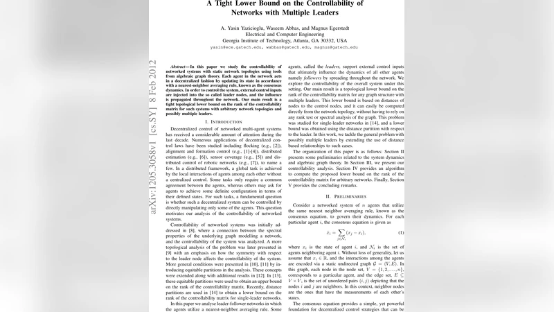 A Tight Lower Bound on the Controllability of Networks with Multiple   Leaders