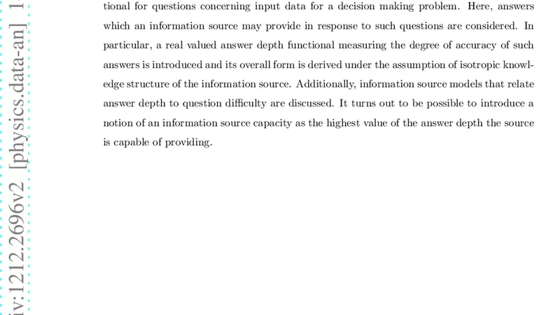 Towards the full information chain theory: answer depth and source   models