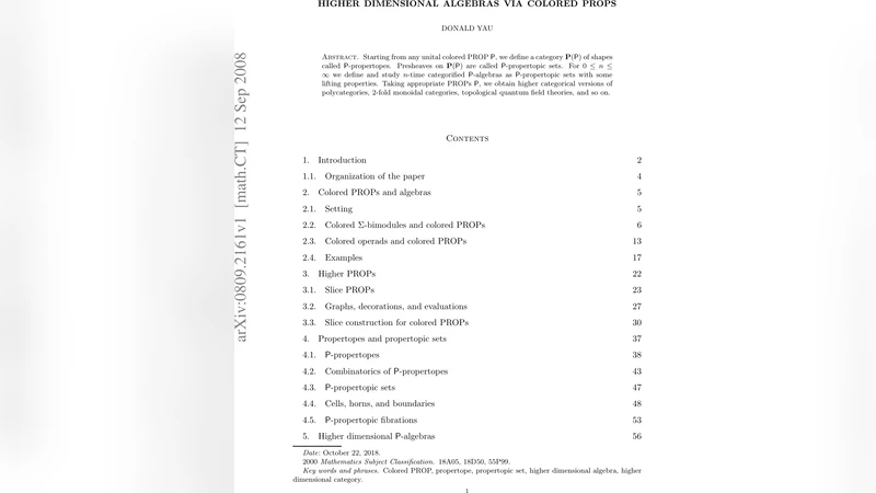 Higher dimensional algebras via colored PROPs