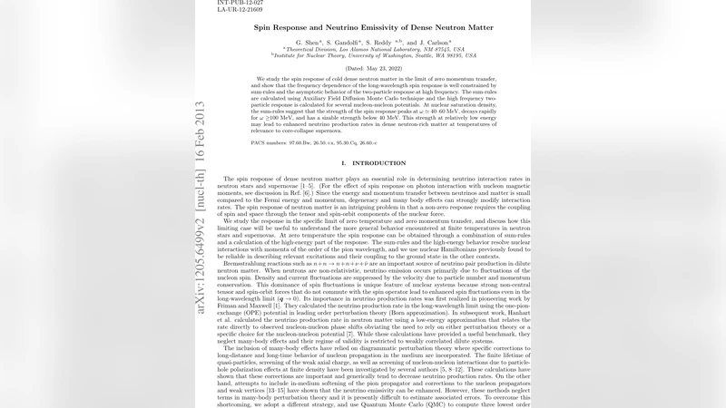 Spin Response and Neutrino Emissivity of Dense Neutron Matter
