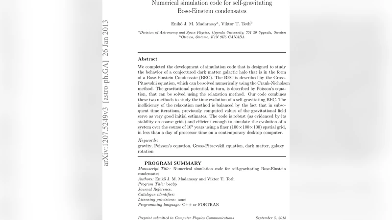 Numerical simulation code for self-gravitating Bose-Einstein condensates