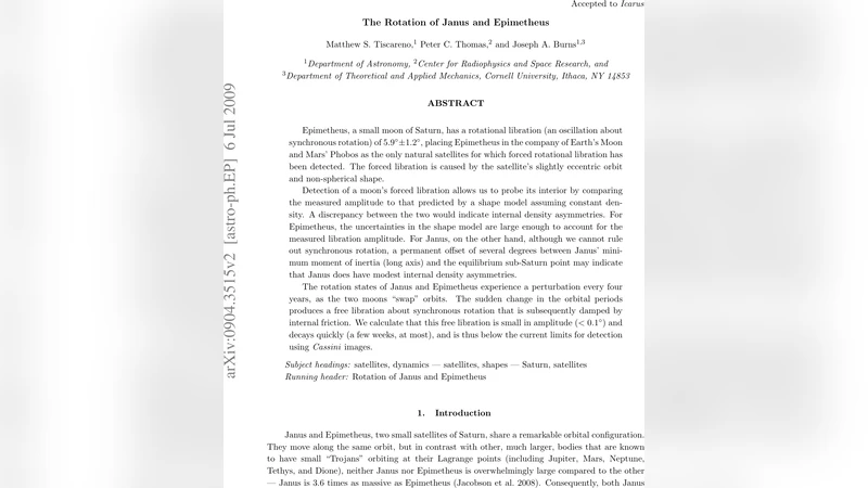 The Rotation of Janus and Epimetheus
