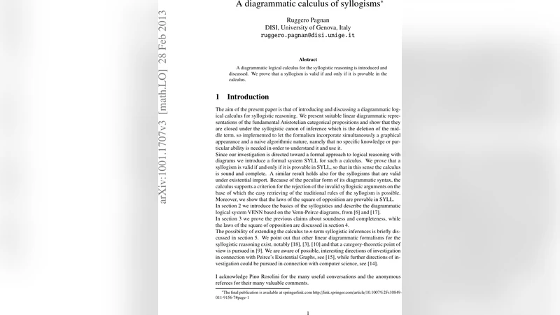 A diagrammatic calculus of syllogisms