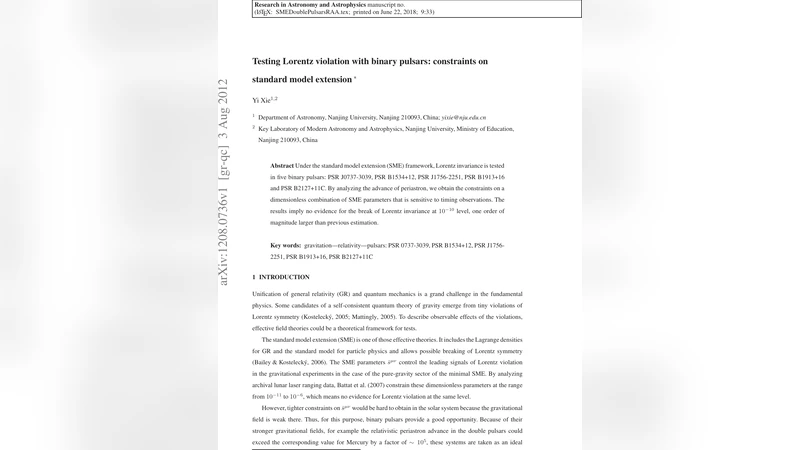 Testing Lorentz violation with binary pulsars: constraints on standard   model extension