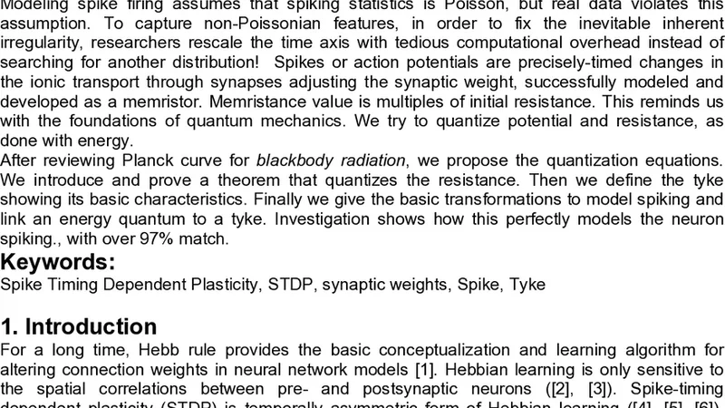 Spike and Tyke, the Quantized Neuron Model